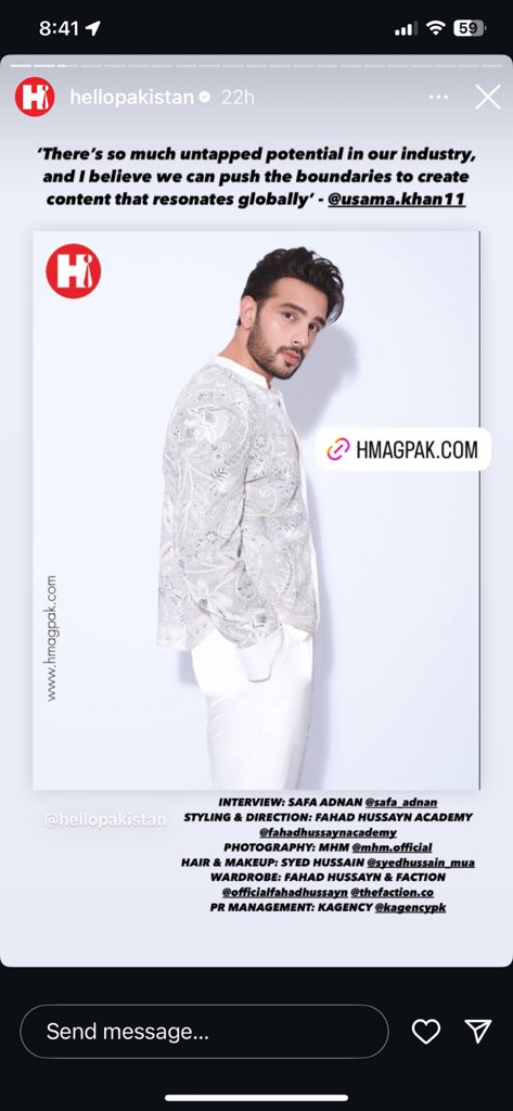 IsrarFarah2's tweet photo. Usama Khan’s Journey From Corporate to Creative @Usamakh110
#UsamaKhan #HelloPakistan https://t.co/9l4wwSc5ry