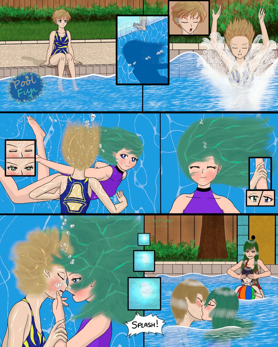 uw_flow's tweet image. Happy Valentine&apos;s Day 2025 to all! Here&apos;s my annual silly story, involving Michiru and Haruka from Sailor Moon, with a surprise apparition of Setsuna and Hotaru! #Sailormoon #michirukaiou #harukatenou #underwater #Valentinesday2025