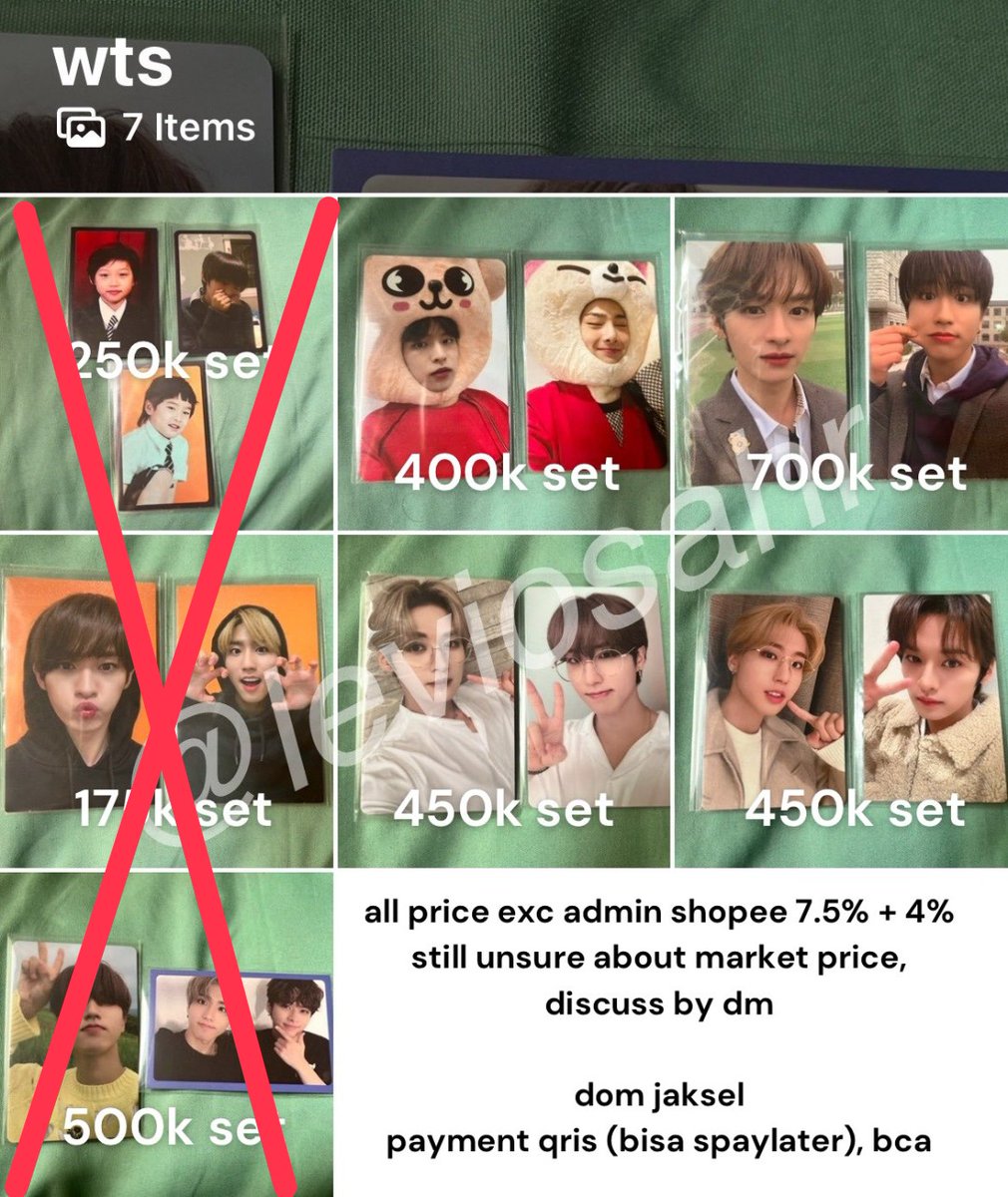 wts want to sell
skz &amp; minsung misc pob pc

price on pic, can nego

📍 jaksel, ina
📦 ship ww
💸 paypal/qris/bca/shopee

t. 스트레이 키즈 스키즈 포카 포토카드 stray kids photocard album childhood ch skzoo swkr noeasy pob lim limited go live han jisung lino ld tv imy