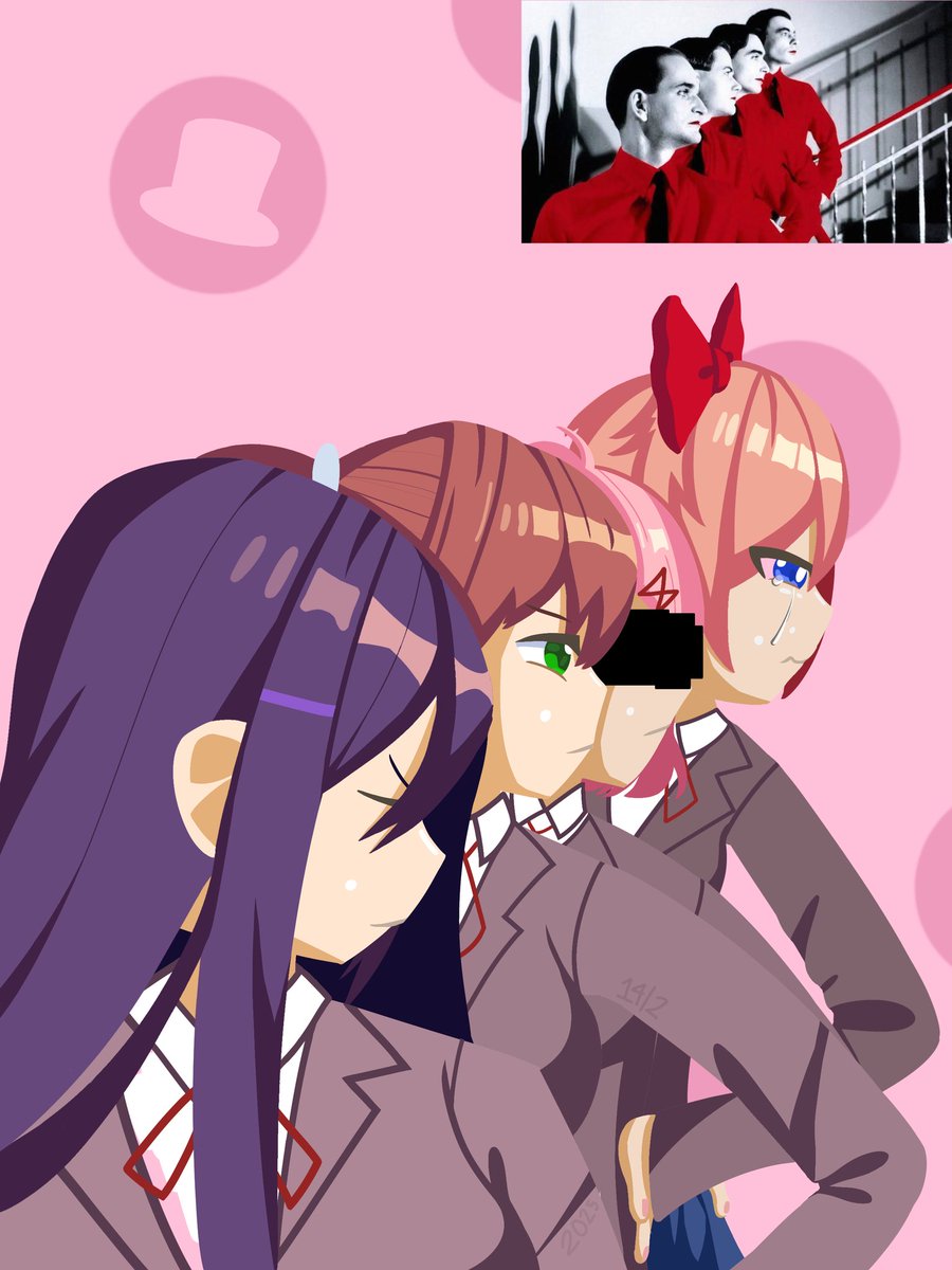 Blitzfunk34's tweet image. Doki Doki the Synth-pop Club, or Dokiwerk #kraftwerk #ddlc #ddlcfanart