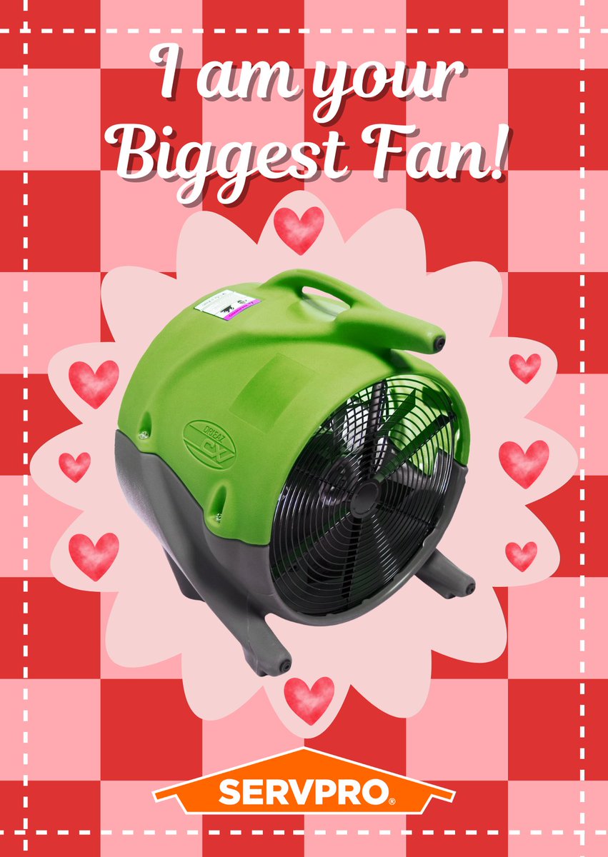 This Valentine’s Day, remember: SERVPRO is always your biggest fan! 💚❤️ #HappyValentinesDay #HereToHelp #SERVPRO