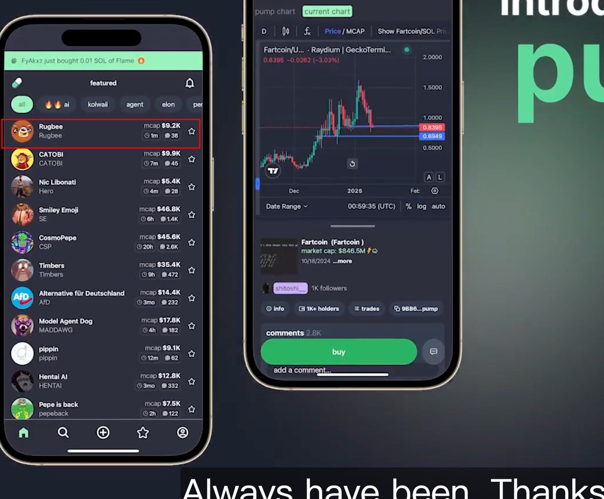 0x7seven's tweet image. #pumpfunapp The first coin in the pumpfun app promotional video is $rugbee.
M8uFapSkpvWBMzdeip2QfeVg8JiC3xGh9QvKX2Bpumppumpfun