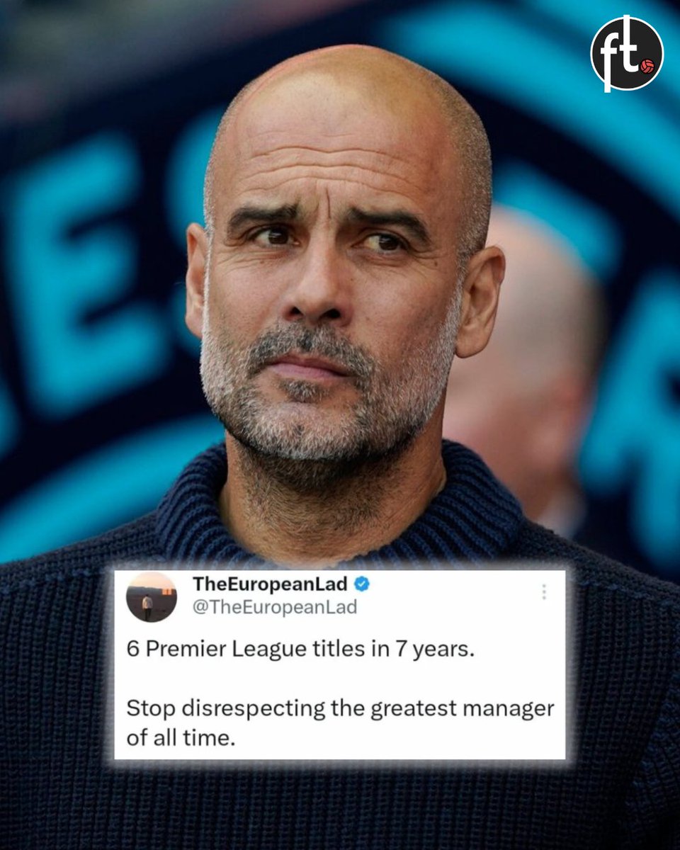 Footballtweet's tweet photo. If Pep Guardiola isn't the GOAT manager, then who is? https://t.co/IKz7dWZz9E