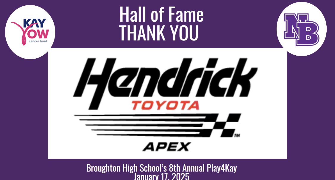 BHS Sports Marketing Classes (@bhscaps_sem) on Twitter photo Thank you <a href="/ToyotaofApex/">Hendrick Toyota Apex</a> for supporting <a href="/NBroughtonHS/">Broughton Magnet HS</a> SEM 8th annual #Play4Kay game! <a href="/KayYowFund/">Kay Yow Cancer Fund</a> <a href="/broughtonahtsm/">BHS Career Academy</a> <a href="/BHSCaps/">Broughton Caps</a> Thank you <a href="/ToyotaofApex/">Hendrick Toyota Apex</a> for supporting <a href="/NBroughtonHS/">Broughton Magnet HS</a> SEM 8th annual #Play4Kay game! <a href="/KayYowFund/">Kay Yow Cancer Fund</a> <a href="/broughtonahtsm/">BHS Career Academy</a> <a href="/BHSCaps/">Broughton Caps</a>