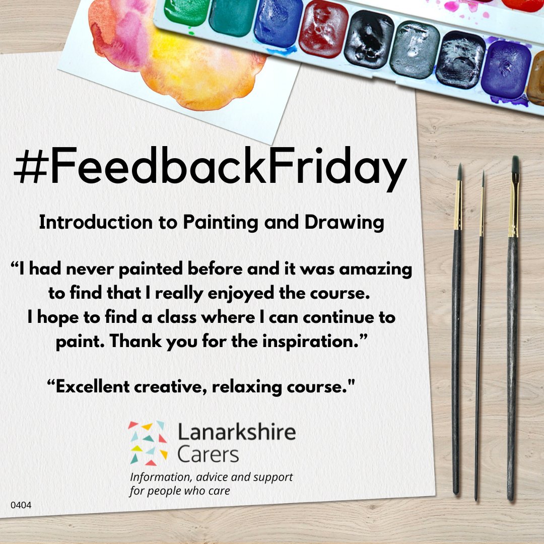 Lan_Carers's tweet photo. It’s #FeedbackFriday and we’ve had some fantastic feedback from carers who attended some of our recent Carer Training Programme courses all aiming to help you maintain your overall physical and mental health and wellbeing and take some much-needed time out from caring. https://t.co/d7mYyBnpQw