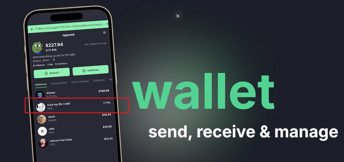 xavidefi_'s tweet photo. imagine all the times you sold for 2x or take the L and then shit does a huge reversal and makes a 100x lmao

this deserves millions

$FML

ca: CePv8Wsf46tjzyVvrwBArptYhifvRKwQ2qD7hYf4pump

send it! https://t.co/DvueehjHNZ