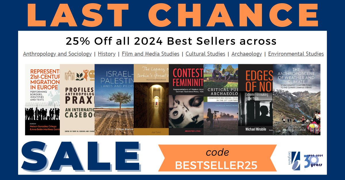 berghahnbooks's tweet photo. We're offering 25% off our bestselling titles of 2024!

Discover which titles made the  2024 bestseller list across subjects, and use code BESTSELLER25 at checkout to redeem your discount: https://t.co/HWk2R009YP

Don't delay, offer ends TODAY!

#booksale #Anthropology #History https://t.co/mM1i1nj3Kf