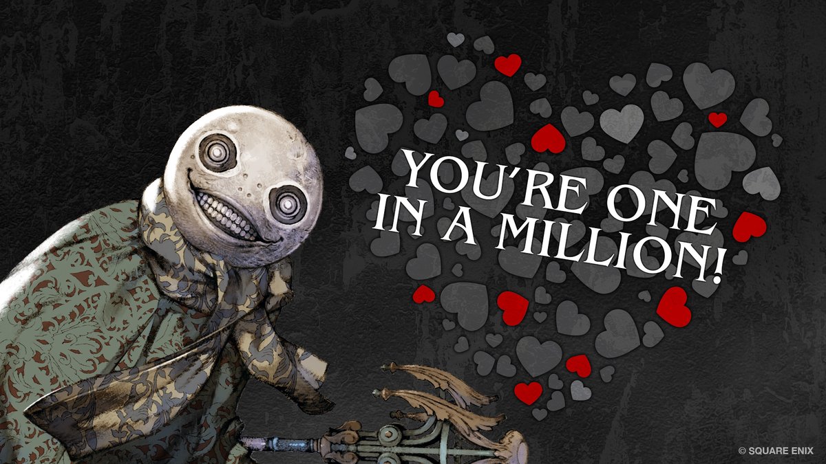 NieRGame's tweet photo. Roses are red,
Lunar Tears are white,
We made you some Valentines,
We hope they're alright. https://t.co/rLOCU1JDDu