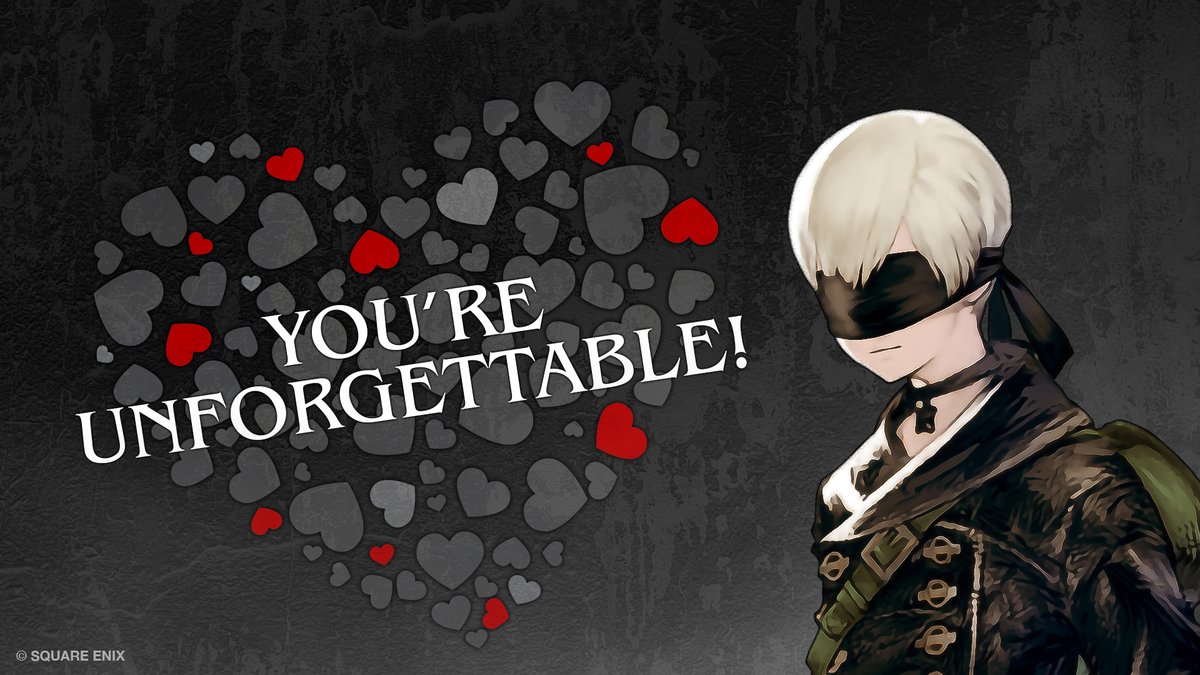 NieRGame's tweet photo. Roses are red,
Lunar Tears are white,
We made you some Valentines,
We hope they're alright. https://t.co/rLOCU1JDDu