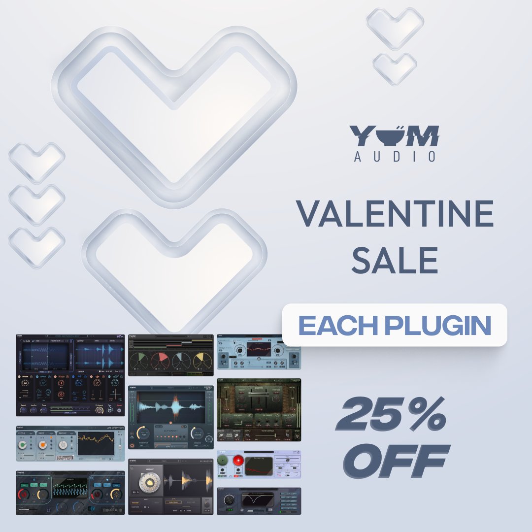 🌹 Roses are red, your mix is too clean 🌹

Warmth and texture,
Dusty and mean.
25% off – Now that’s a dream.

🔥 Get 25% off selected plugins from Feb 14–21 – because if your track doesn’t sound like a worn-out cassette from grandma’s attic… is it even real music? 💌