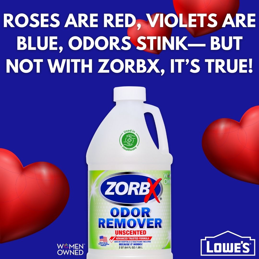 ZorbxProducts's tweet photo. Find ZORBX in the air freshener section at Lowe's!
https://t.co/vEtb7axiLR

💘 This Valentine’s Day, love is in the air... but odors don’t have to be! Keep your space fresh with ZORBX because everything else stinks...™ 😉 https://t.co/vVsRljC26d