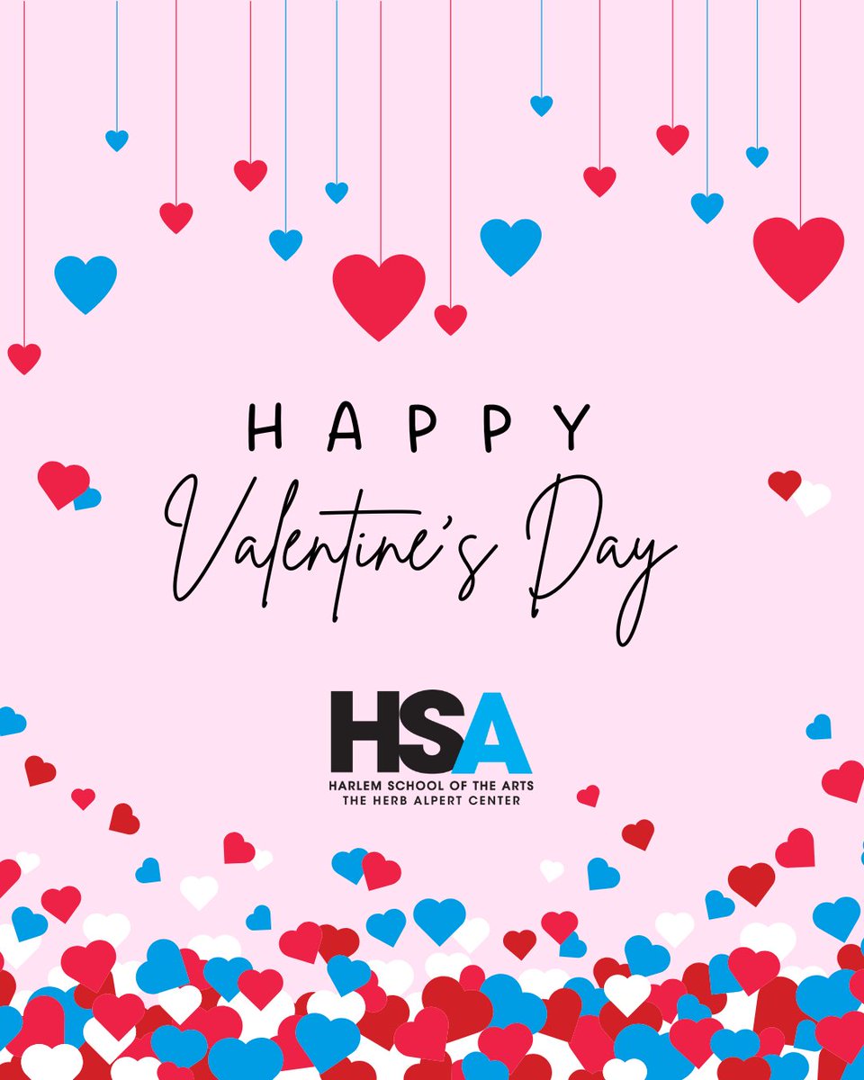 💖 Happy Valentine’s Day from HSA! 🎭🎶🎨 Today, we celebrate the love of the arts and the incredible HSA community that inspires us every day. Tag someone who fuels your creativity and share what you LOVE most about the arts! 💕👇🏾 #HappyValentinesDay #HSAArts