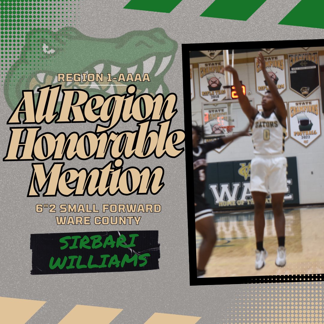 Coach Lenny Williams (@coachlenatl) on Twitter photo Congratulations to Senior Sirbari Williams <a href="/WilliamsSirbari/">Sirbari Williams</a> from Ware County High School on Making All-Region Honorable Mention 1-AAAA! <a href="/WareCoGators/">Ware County Gator Nation</a> <a href="/BTS_Report/">Baseline To Sideline(Ωψφ)</a> <a href="/KyleSandy355/">Kyle Sandy</a> <a href="/TheWelchyReport/">Welchy Report</a> <a href="/connect_hoops/">College Hoops Connect, Inc</a> <a href="/Relentless_Hoop/">Relentless Hoops</a> <a href="/JHillsman/">JHillsman</a> <a href="/swish_scout/">SWISH SCOUTING</a> <a href="/scoreatlanta/">SCORE Atlanta</a> Congratulations to Senior Sirbari Williams <a href="/WilliamsSirbari/">Sirbari Williams</a> from Ware County High School on Making All-Region Honorable Mention 1-AAAA! <a href="/WareCoGators/">Ware County Gator Nation</a> <a href="/BTS_Report/">Baseline To Sideline(Ωψφ)</a> <a href="/KyleSandy355/">Kyle Sandy</a> <a href="/TheWelchyReport/">Welchy Report</a> <a href="/connect_hoops/">College Hoops Connect, Inc</a> <a href="/Relentless_Hoop/">Relentless Hoops</a> <a href="/JHillsman/">JHillsman</a> <a href="/swish_scout/">SWISH SCOUTING</a> <a href="/scoreatlanta/">SCORE Atlanta</a>