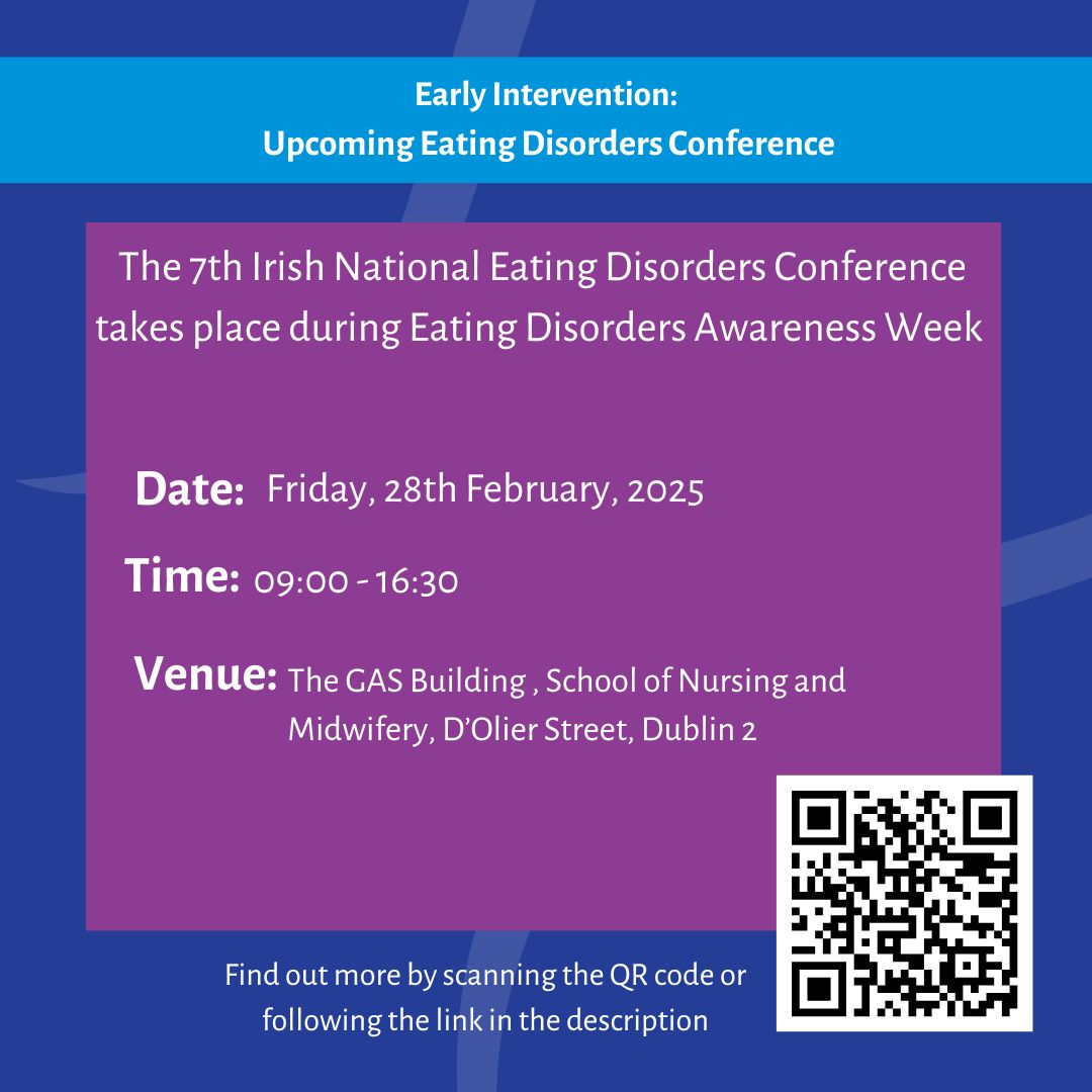 Coming up in two weeks, the 7th Irish National Eating Disorders Conference is being held in Dublin city. This year, the focus is on early intervention. #INEDCONF2025 conferencenetworking.ie