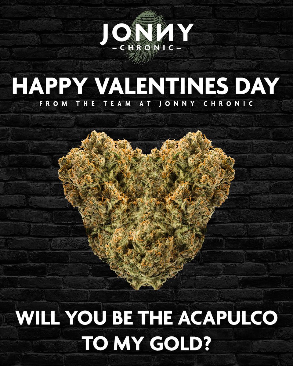 jonnychronic1's tweet photo. Celebrate love and good vibes with Jonny Chronic this Valentine’s Day! 💚💨
 
Whether you’re spending it with a special someone or just vibing solo, there’s nothing like Acapulco Gold to set the mood. 🌿✨💛

So we gotta ask... will you be the Acapulco to my Gold? https://t.co/yWMa8jvX9C
