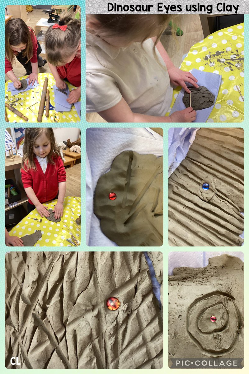 RockinghamCL's tweet photo. We sculpted clay to make our own dinosaur eyes this term. It was great to watch the children manipulate the clay and use different tools to achieve their desired design. Then, we selected a colourful eyeball to put in the centre. @RockinghamPrim https://t.co/rOA0FguWlq