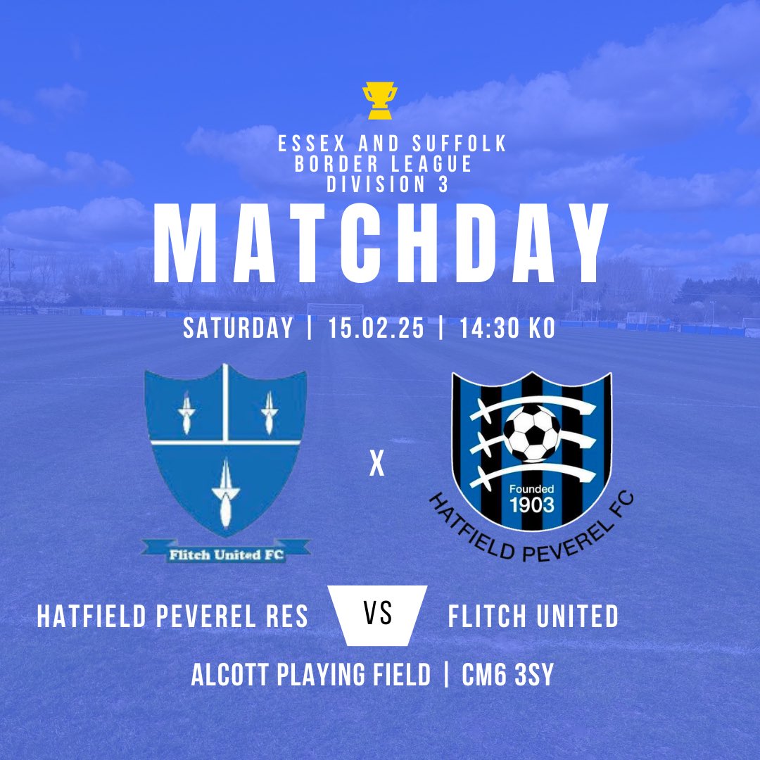 This weekend the first team host Stanway Pegasus reserves whilst the reserves travel to bottom of the league Flitch, clubhouse open for refreshments💙🖤