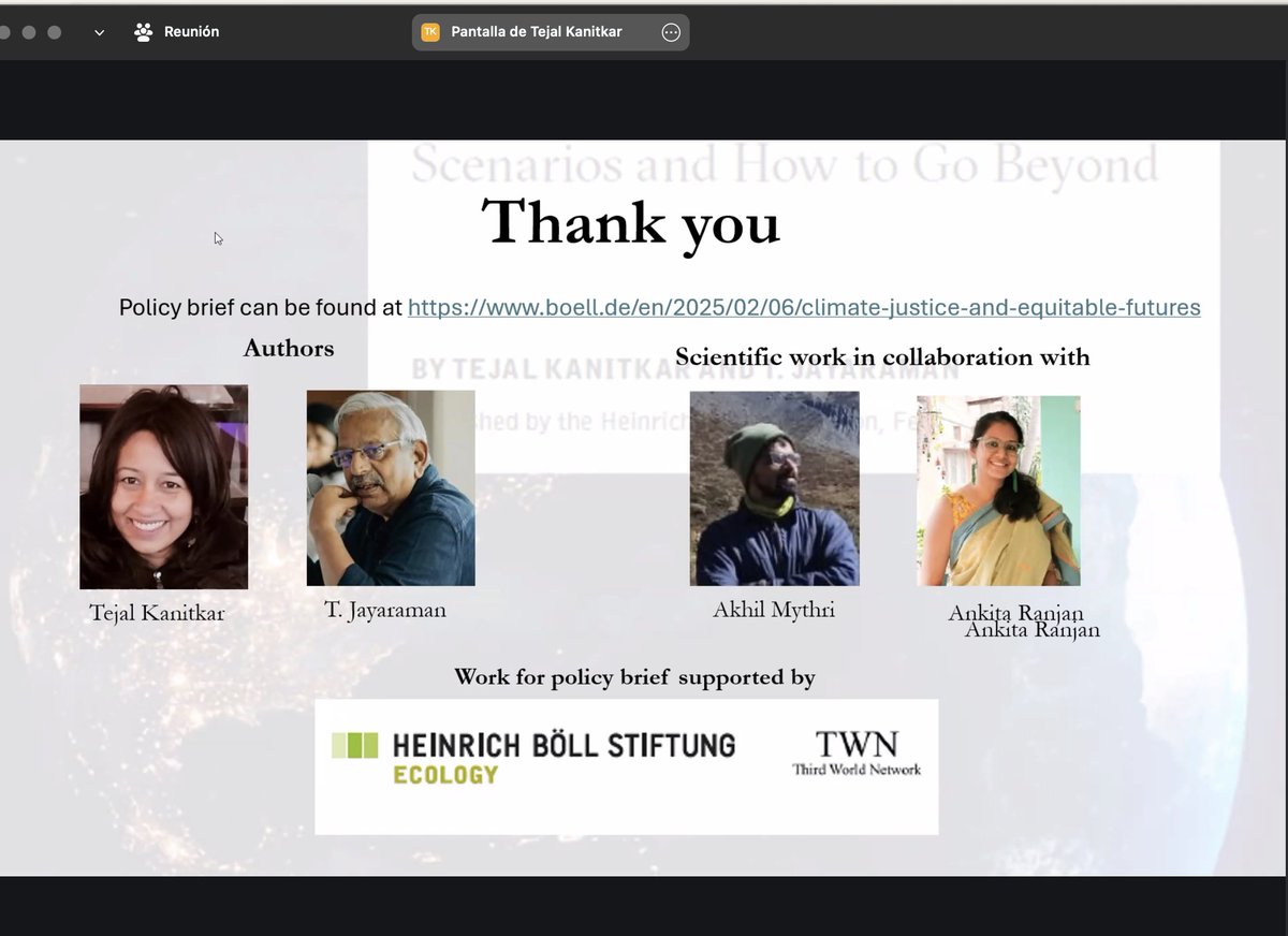 "We are very optimistic about emissions reduction but pessimistic about equity" <a href="/tjayaraman/">T. Jayaraman</a>, "1.5C is still possible, but we need a radical change" <a href="/KanitkarT/">Tejal Kanitkar</a> <a href="/IPCC_CH/">IPCC</a> <a href="/HeinrichBoell_/">Heinrich Böll</a>