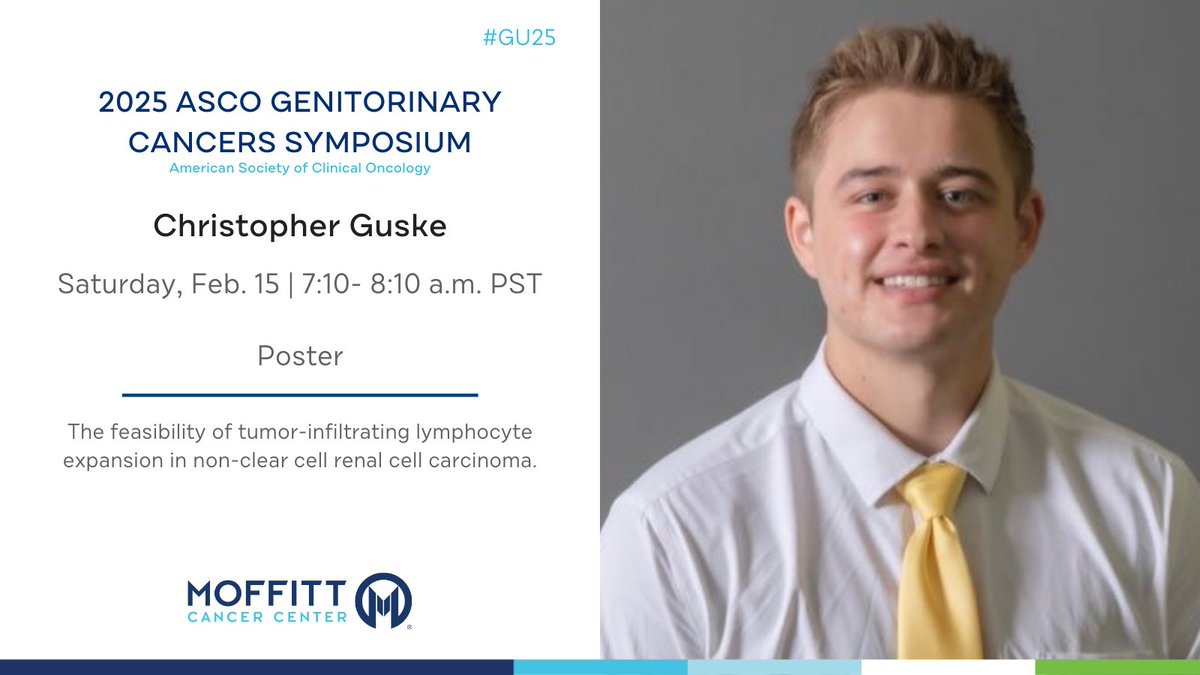 At ASCO #GU25, Christopher Guske (<a href="/UroChrisGuske/">Chris Guske</a>) discusses the feasibility of tumor-infiltrating lymphocyte (#TIL) expansion in non-clear cell renal cell carcinoma.

Read more: bit.ly/3EzqFRo
<a href="/ASCO/">ASCO</a> <a href="/USFHealthMed/">USF Health Medicine</a>