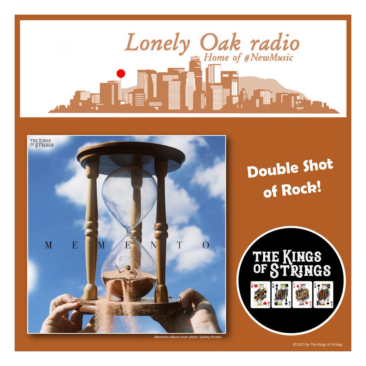 🔥2 SONGS from 2 ALBUMS! <a href="/LonelyOakRadio/">Lonely Oak radio</a>
spinning "No Time" from "MEMENTO" and "Soul Food" off our self-titled debut album. Fri, Feb 14 @ 12:27 AM &amp; PM EST &amp; 6:32 AM &amp; PM EST.  Lonelyoakradio.com #LonelyOakradio #OpenVault Memento photo credit: Sydney Porada
<a href="/sydney_porada/">SYDPO</a>