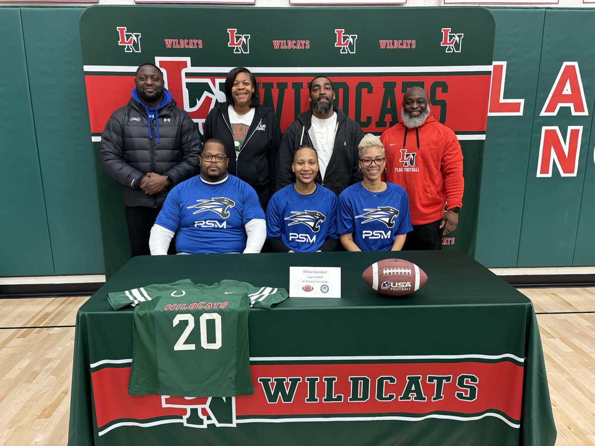 LN Wildcats (@lnwildcats) on Twitter photo Congratulations to Wilma Gardner, who is headed to St. Francis to play flag football! @lnhswildcats <a href="/CoachMimms/">Coach Mimms</a> <a href="/9thLNWildcats/">LNFreshmanSchool</a> <a href="/ltgoodnews/">LT Schools</a> <a href="/coltscommunity/">Colts Community</a> Congratulations to Wilma Gardner, who is headed to St. Francis to play flag football! @lnhswildcats <a href="/CoachMimms/">Coach Mimms</a> <a href="/9thLNWildcats/">LNFreshmanSchool</a> <a href="/ltgoodnews/">LT Schools</a> <a href="/coltscommunity/">Colts Community</a>