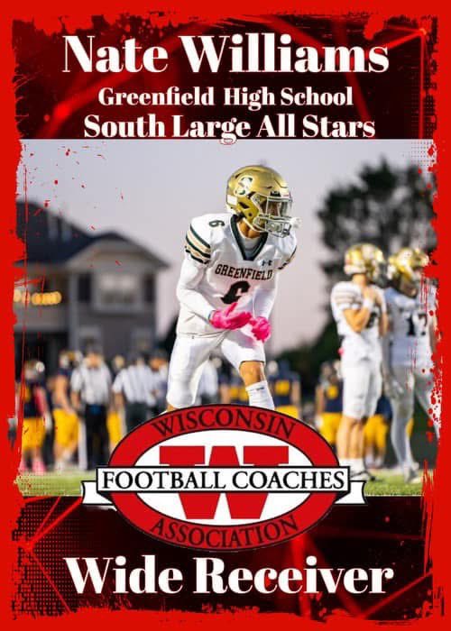 Hustlin Hawk Football & Gridrion Club (@hustlinhawksfb) on Twitter photo It’s with great pride that we announce that <a href="/NWilliams64170/">Nate Williams</a> will be playing the WFCA All-Star Game this summer at UW-Oshkosh‼️
Congrats, Nate. All of Greenfield is proud of you! It’s with great pride that we announce that <a href="/NWilliams64170/">Nate Williams</a> will be playing the WFCA All-Star Game this summer at UW-Oshkosh‼️
Congrats, Nate. All of Greenfield is proud of you!