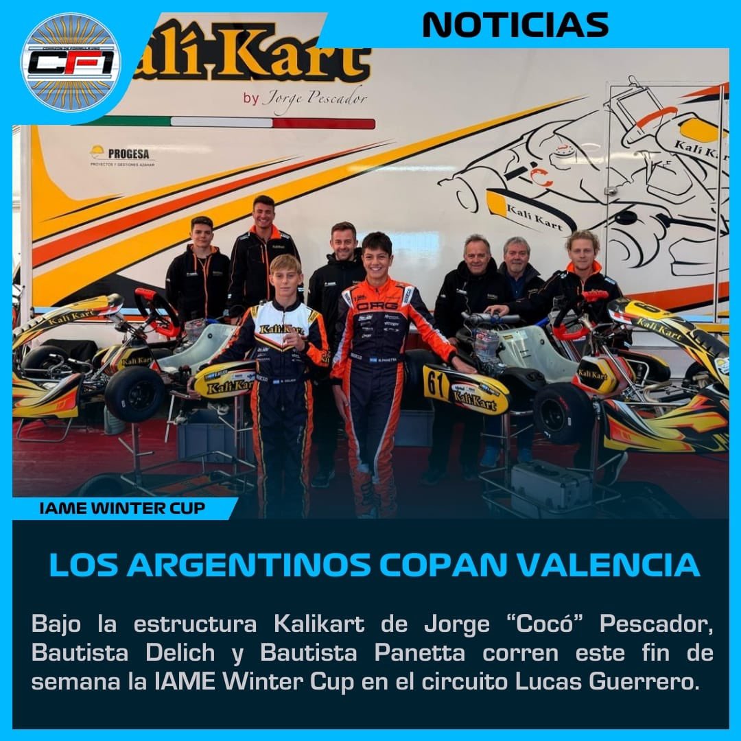 Corazondef1's tweet photo. #IAMEWinterCup 🇪🇸
Hoy se entrenó y clasificó en Cheste, sábado comenzarán las mangas, te contamos en este resumen cómo le fue a los Argentinos 👉🏻 https://t.co/CDOoyC8W1B
#Valencia #Kart #IAME #Argentina https://t.co/QsDeUSRgrC