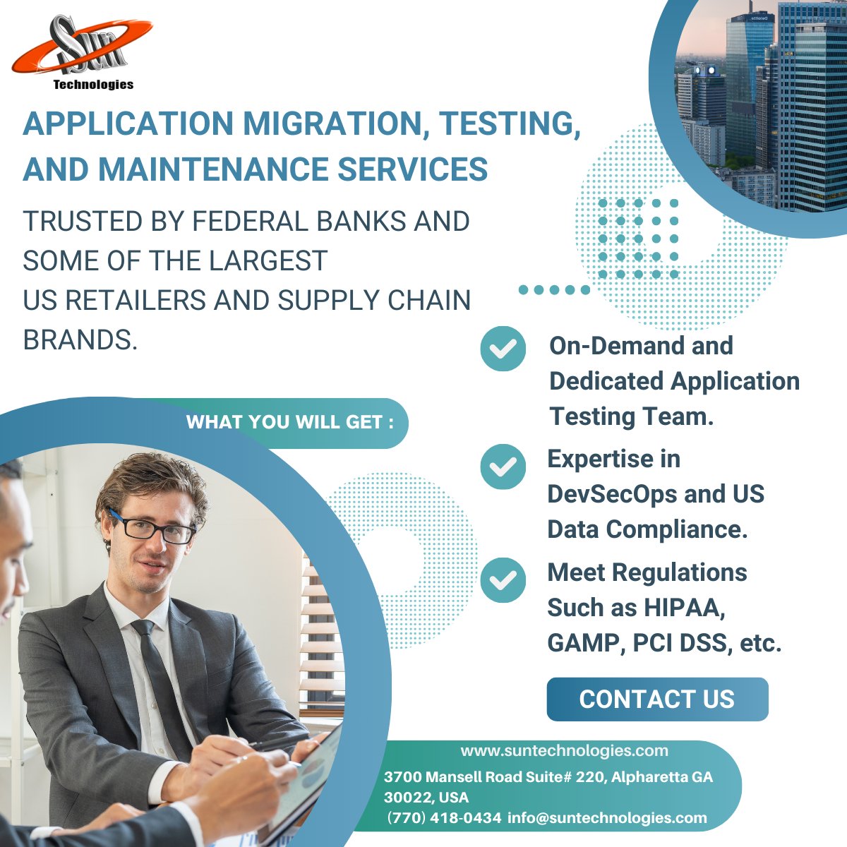 SunTech_Inc's tweet image. Get On-site Test Engineers and Testing Project Managers in the US. Know how Our Hybrid On-site and Offshore Model is Saving Millions for Top Fortune 500 Companies. lnkd.in/dkQchGhP
#ApplicationTesting #ApplicationModernization #ApplicationMigration #ApplicationMaintenance