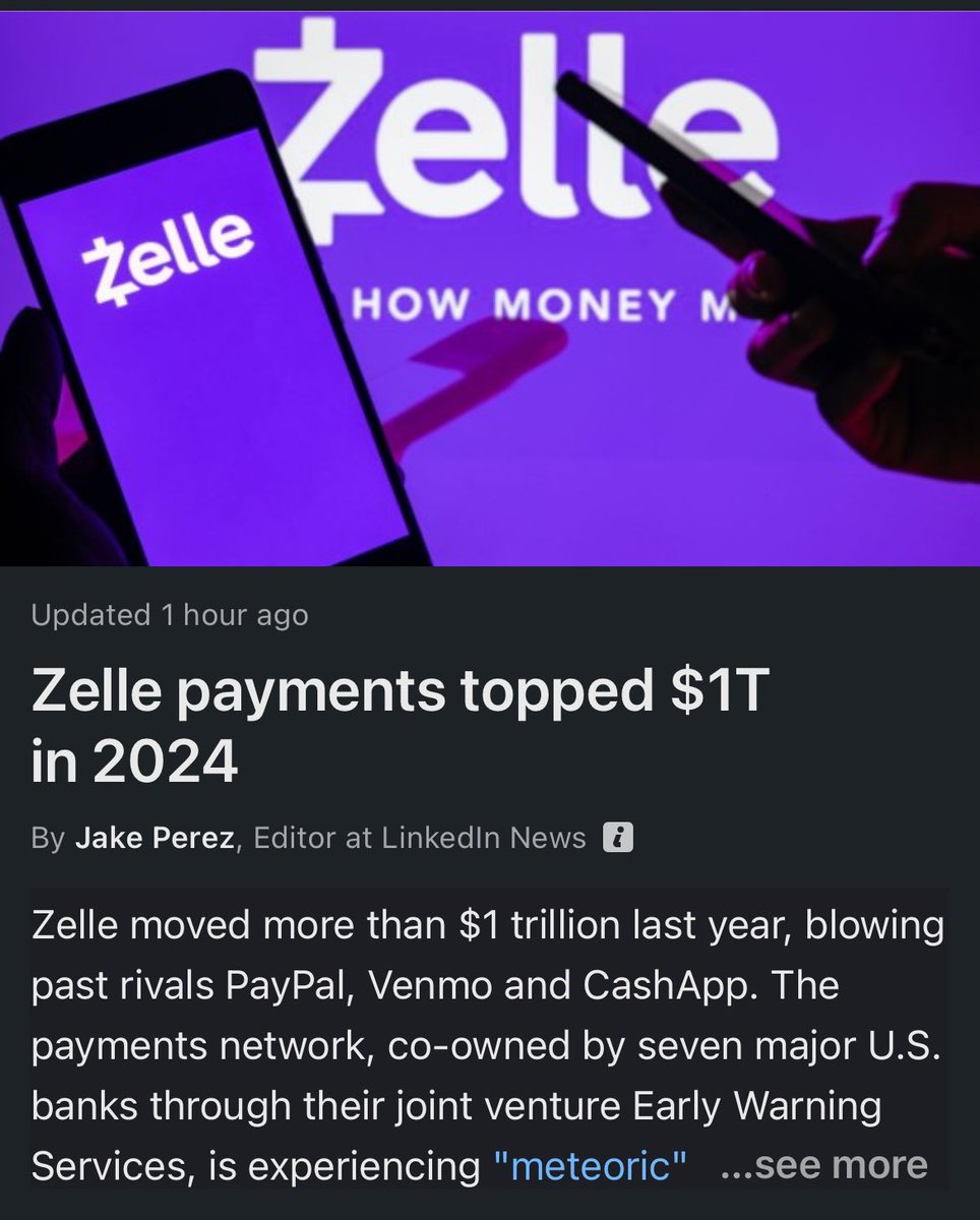 In 2024, Zelle — a US only based peer to peer payment system — saw 1 trillion dollars of transfer volume in 2024

All enriching the banks in the process

Imagine when we open up a Zelle for all Muslims, not just in the US, but worldwide? 

Things are about to get fun inshaAllah.