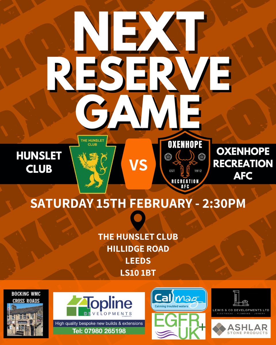 OxenhopeRecFC's tweet photo. NEXT UP | Tomorrow our first team host Harden Fire FC in the semi-final of the Keighley District Challenge Cup.
Whilst our reserves carry on their league fixtures and hopefully their good run, as they head to face Hunslet Club FC π β«οΈ
#UpTheOx https://t.co/kyIIayHvKM