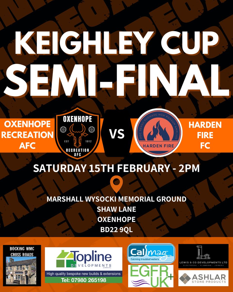 OxenhopeRecFC's tweet photo. NEXT UP | Tomorrow our first team host Harden Fire FC in the semi-final of the Keighley District Challenge Cup.
Whilst our reserves carry on their league fixtures and hopefully their good run, as they head to face Hunslet Club FC π β«οΈ
#UpTheOx https://t.co/kyIIayHvKM