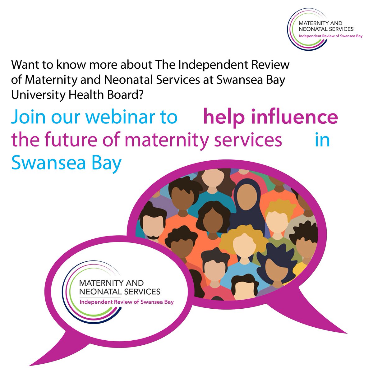 Want to know more about The Independent Review of Maternity and Neonatal Services at Swansea Bay University Health Board? Join the webinar on either 19th February or 25th March to help influence the future of maternity services in Swansea Bay. Sign up here bit.ly/4gB60cP