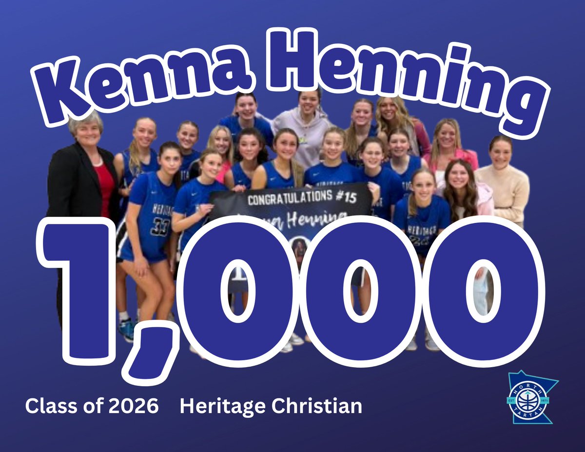 Congratulations! ⁦<a href="/kennahenning52/">Kenna Henning</a>⁩ reaches 1000 career point! #ntfam