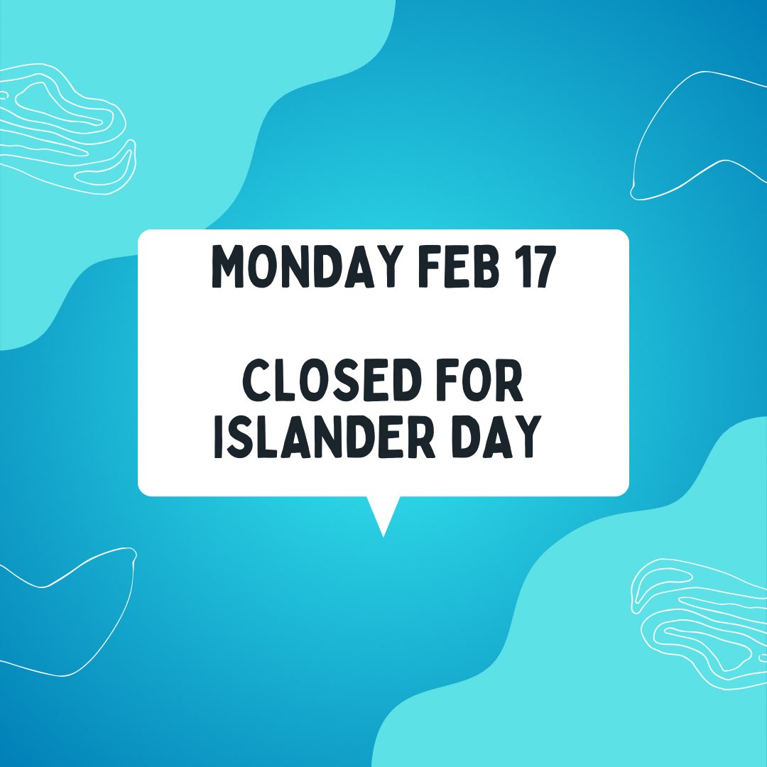 MR Seafoods will be closed Monday February 17th for Islander Day. #pei