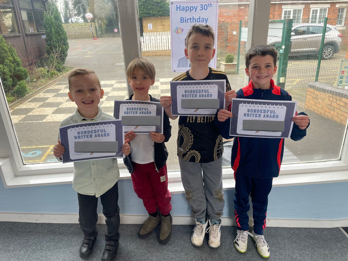 Well done to this week’s Writers of the Week! 

The children have been working incredibly hard and it is brilliant to see them all making fantastic progress in their writing. 

#Writing #Authors #English 
⭐️💫👏🏼✍🏼