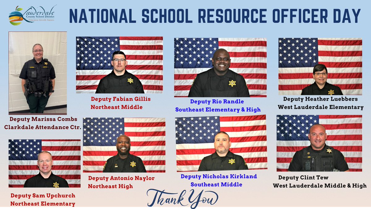 Join us in celebrating National School Resource Officer Day. Each member of this talented team goes above and beyond to ensure that our schools are safe, supportive, and empowering environments for students and staff. Thank you for your service! #LCSDExcellence #FutureFocused
