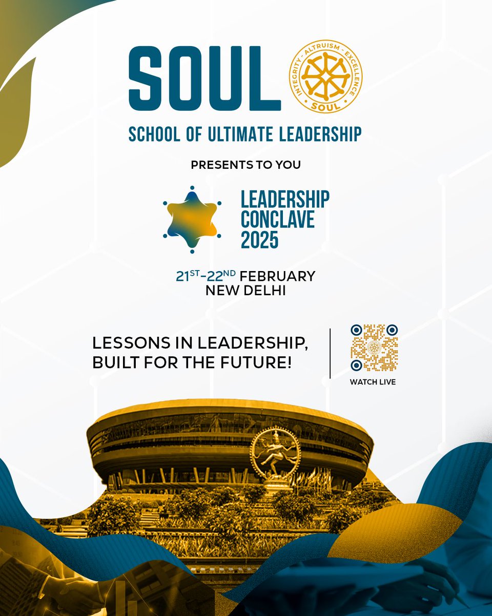 Leaders aren’t just born - they’re guided and inspired by a deeply human experience that awaits you at the School of Ultimate Leadership (SOUL), where Indic wisdom meets global best practices to nurture the leaders of tomorrow.