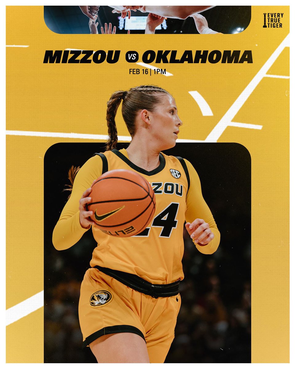 Protect our house. Let’s do this, Mizzou! 🏀🟡⚫️
📆: Sunday, February 16
🕐: 1:00pm CT
🏟️: Mizzou Arena
