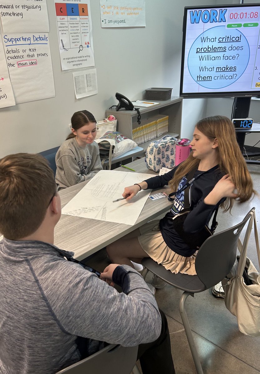 MsStout_ELA's tweet photo. #ALM strategy “placemat” guided our collaborative discussions about critical problems and what makes them critical in class today. We love to see those collaborative discussions! @KaraJo_Ammerman https://t.co/HducK46baW