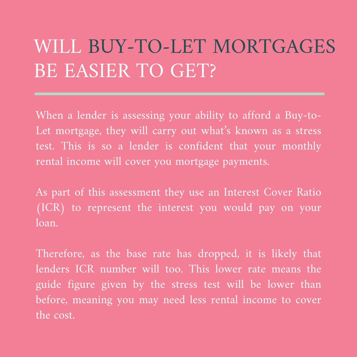 On top of the improvements in affordability for residential mortgages, Buy-to-Let mortgages will also see a similar benefit as a result of the base rate cut. To learn more, visit our website 👉 bit.ly/3Zr4aGq