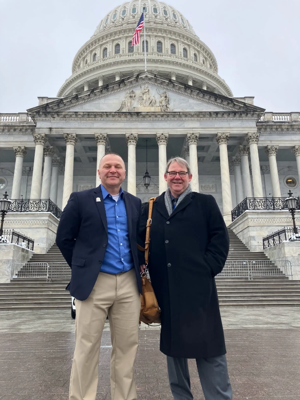 Brad Schmoll (left) Director of Alternative Energy at <a href="/CMDCorporation/">CMD Alternative Energy Solutions</a> and Wisconsin Clean Cities Board Co-Chair., is pictured with Fred Schnook (right), Executive Director of WCC. The duo flew to  our Nation's capital to advance the adoption of alternative fuel use.