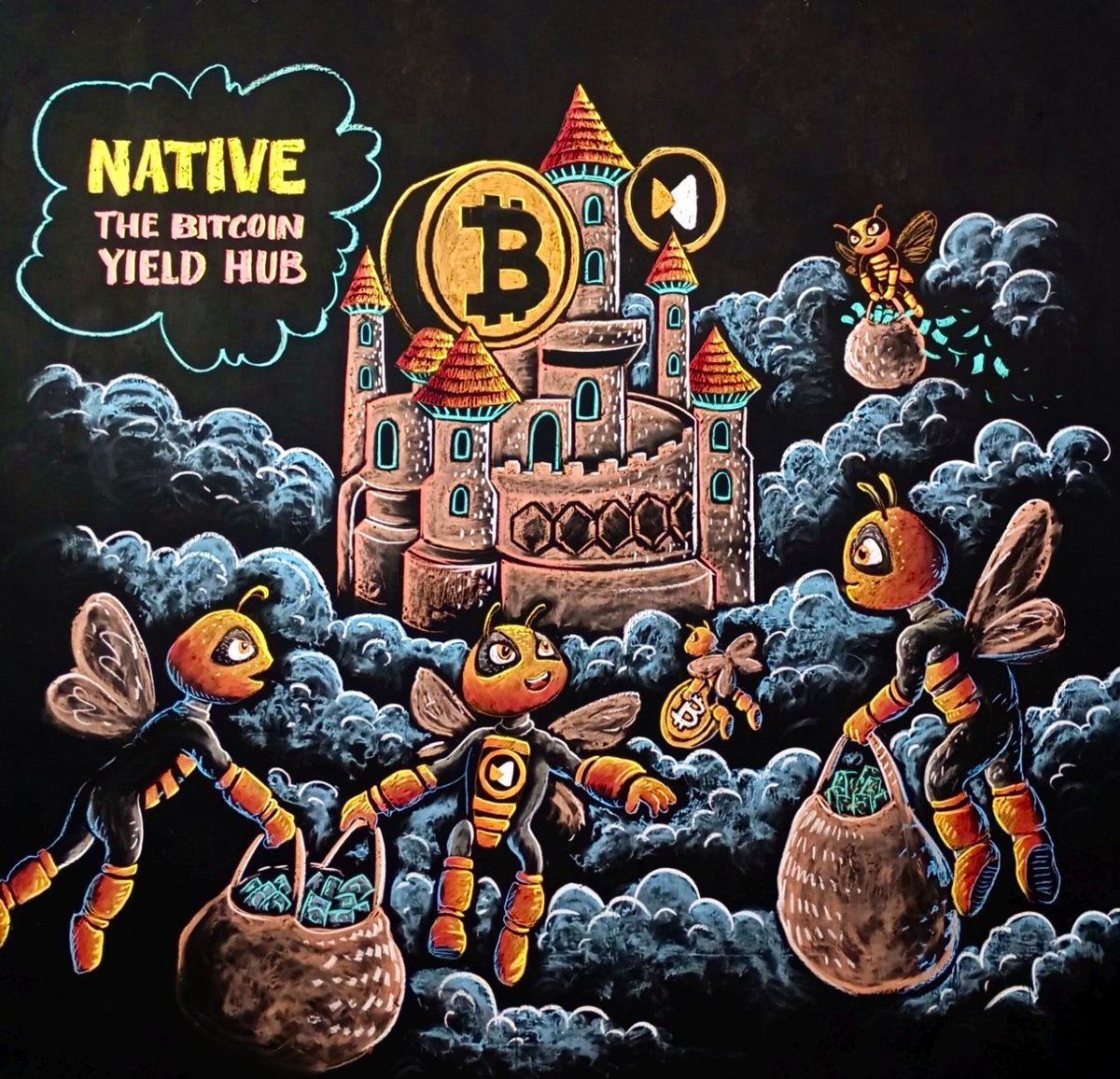 cryptomosters's tweet photo. Hello @NativeNetwork , after 8 hours I am finish, I make MURAL with chalk, HOPE YOU LIKE my effort and creativity 
#HiveWithNative https://t.co/oGFacIjAZl