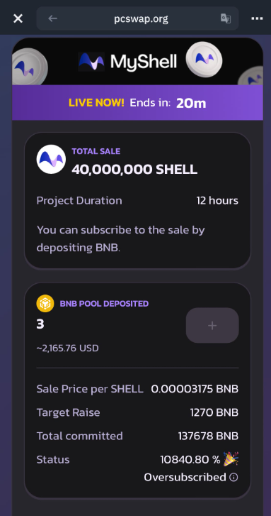 Thanks <a href="/PancakeSwap/">PancakeSwap</a>, <a href="/BinanceWallet/">Binance Wallet</a>, <a href="/myshell_ai/">MyShell.AI</a>

Send $SHELL to 1$🚀
Make <a href="/BNBCHAIN/">BNB Chain</a> great again🫡
Keep building🔥