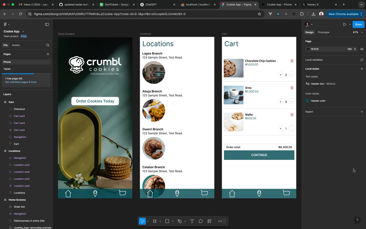 Diagnostic_Cas's tweet image. Day2 - Day4 of #30DaysOfDesign
🎨 Completed the Figma crash course.
🎨 Completed my first design project.
🎨 Learnt and applied prototyping to the project.
🎨 Studied principles of design.
🎨 Link: figma.com/design/dVdKjNA…