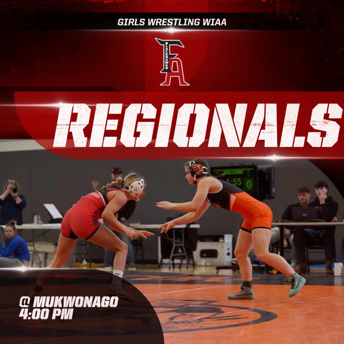 Regionals start tonight for girls wrestling! They are heading out to Mukwonago!

Good luck Blackhawks!