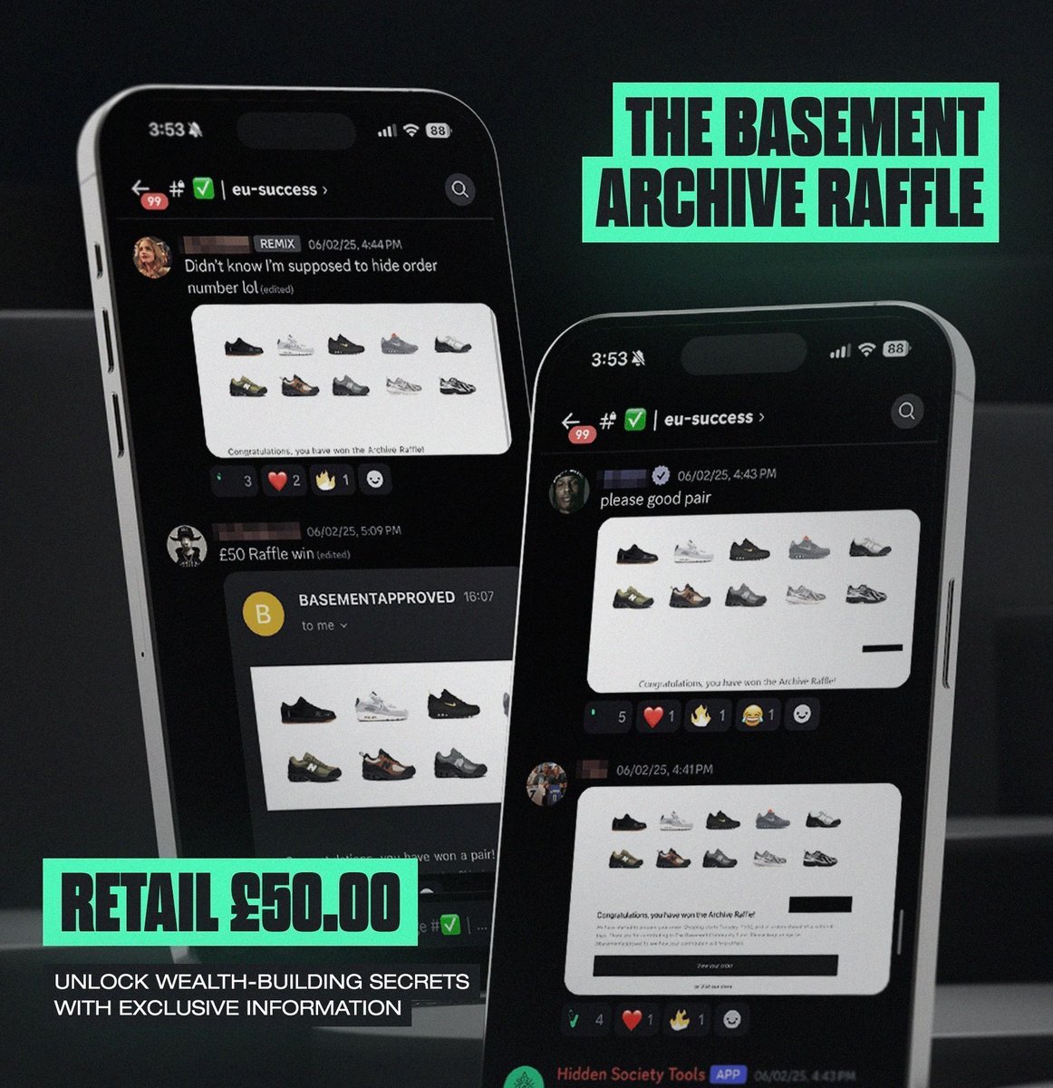 Even when it’s left up to chance, we still do the money dance 💃

Members crushed this raffle, showing yet another reason why you’re in the wrong group 🥱Fix it today👇

join.ahiddensociety.com