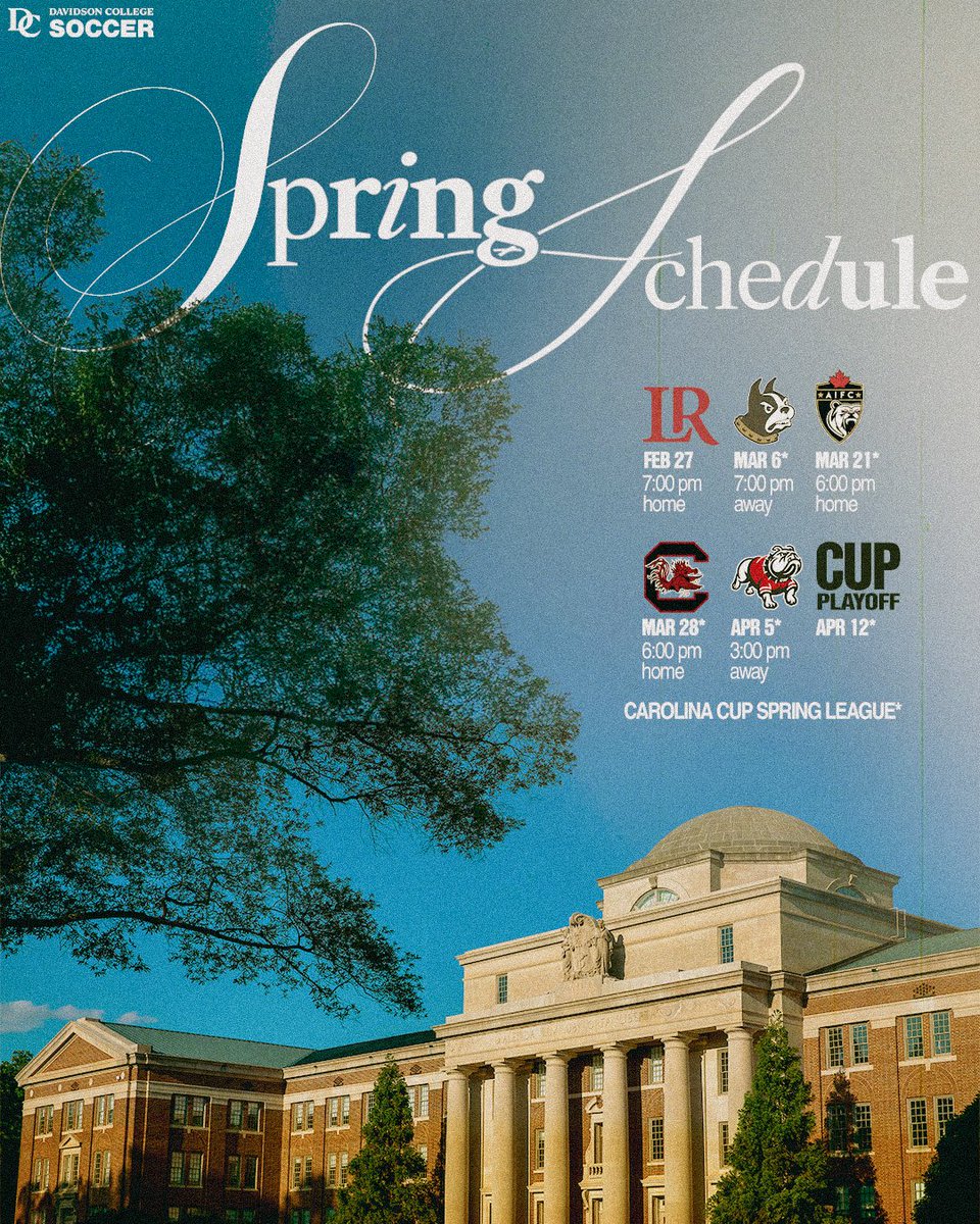 Spring is right around the corner... ☀️

Check out the full spring slate and our first year competing in the Carolina Cup Spring League!

🗓️: tinyurl.com/26obuhpb

#DCUnited