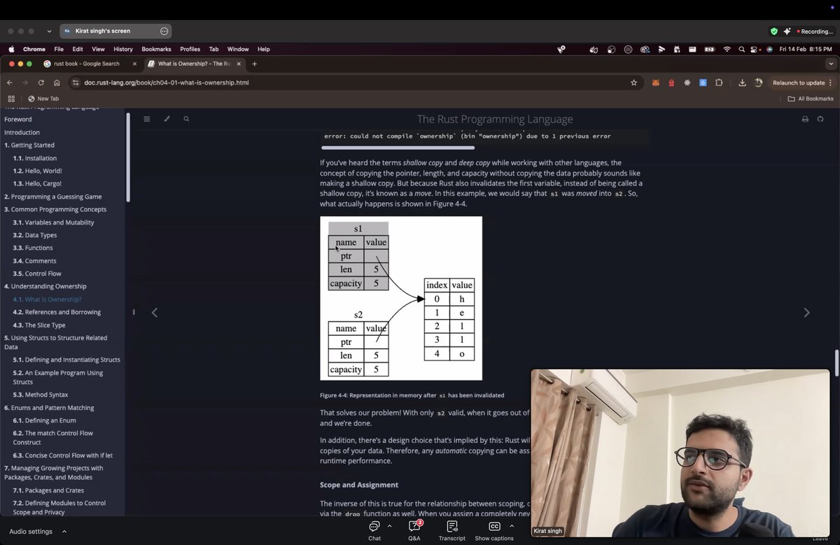 yntpdotme's tweet image. ❤️‍🔥 𝗩𝗮𝗹𝗲𝗻𝘁𝗶𝗻𝗲 𝘄𝗶𝘁𝗵 𝗥𝘂𝘀𝘁 🦀

@100xDevs Web-3 Cohort 🔥📈

𝗪𝗲𝗲𝗸 𝟮𝟳:  Rust Continues

This week, we continued our @rustlang journey with @kirat_tw! 🚀

(A thread 🧵)….
#100xDevs #opentoconnect #rust #web3