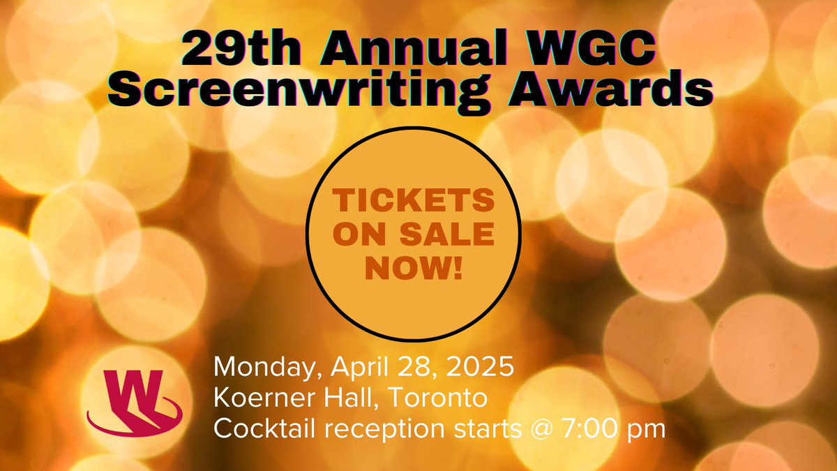 Tickets on sale now for the WGC Screenwriting Awards on April 28, 2025! Co-hosted by Andrew Phung &amp; Jonathan Langdon, join us to celebrate the best screenwriters in Canada. #WGCAwards2025 #CdnScreenwriters
wgc.ca/whats-new/news…