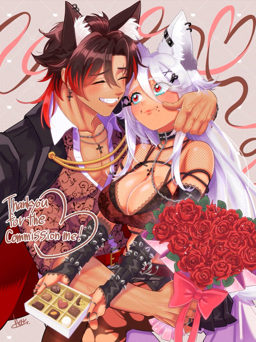 haru11_en's tweet photo. Commission for @Andy_Ssj5
I had the pleasure of drawing a Valentine's illustration for Andy & Hani! 💕
Wishing them eternal happiness!🥰
Thank you very much!
#commission #Andyart #hanilust #ENVtuber https://t.co/MWaVssmJtF